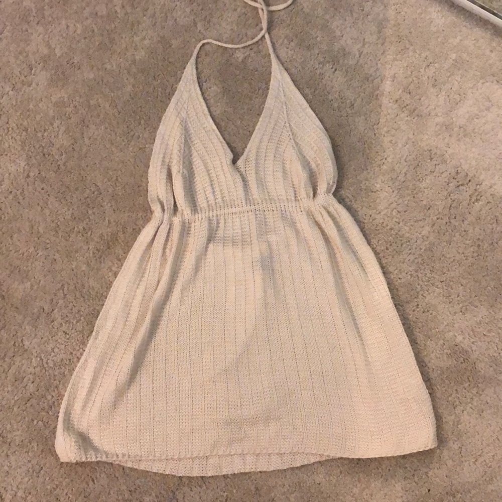 Angl knit halter top